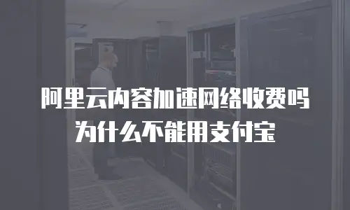 阿里云内容加速网络收费吗为什么不能用支付宝