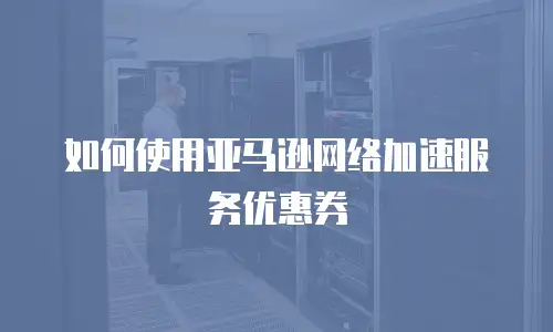 如何使用亚马逊网络加速服务优惠券