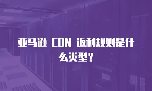 亚马逊 CDN 返利规则是什么类型？