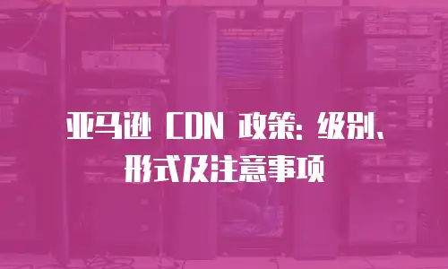 亚马逊 CDN 政策: 级别、形式及注意事项