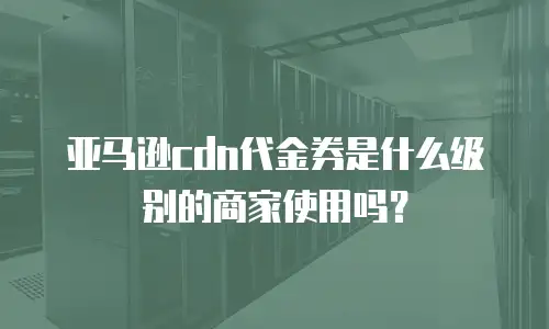 亚马逊cdn代金券是什么级别的商家使用吗？
