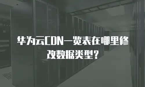 华为云CDN一览表在哪里修改数据类型？