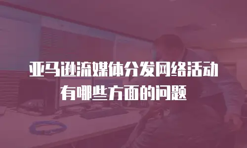 亚马逊流媒体分发网络活动有哪些方面的问题