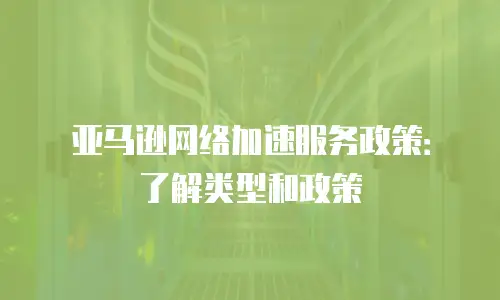 亚马逊网络加速服务政策：了解类型和政策
