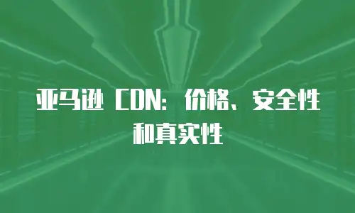 亚马逊 CDN：价格、安全性和真实性