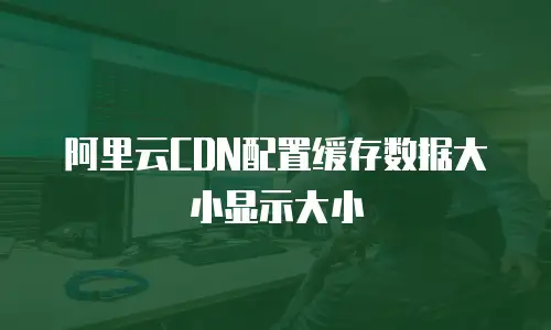 阿里云CDN配置缓存数据大小显示大小