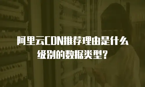 阿里云CDN推荐理由是什么级别的数据类型？