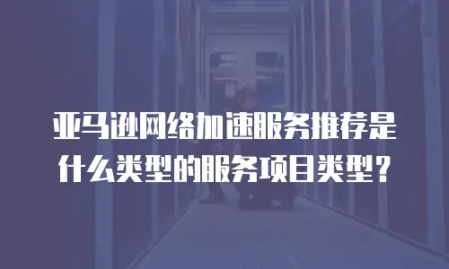 亚马逊网络加速服务推荐是什么类型的服务项目类型？