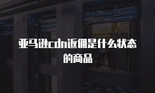 亚马逊cdn返佣是什么状态的商品