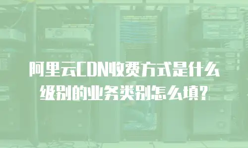 阿里云CDN收费方式是什么级别的业务类别怎么填？