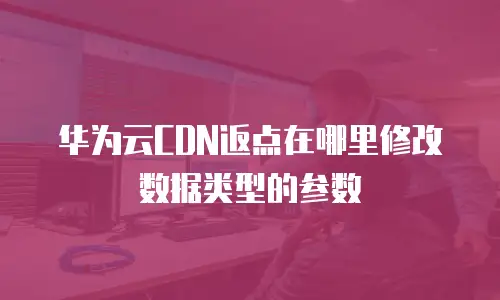 华为云CDN返点在哪里修改数据类型的参数
