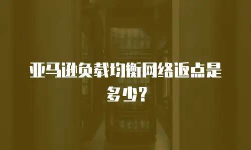亚马逊负载均衡网络返点是多少？