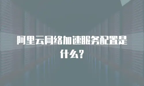 阿里云网络加速服务配置是什么？
