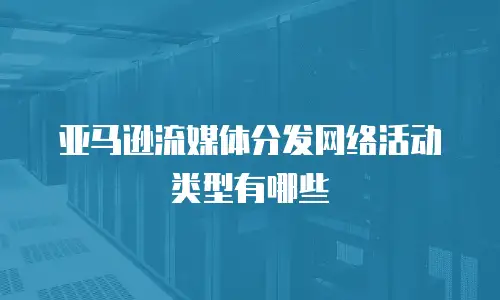 亚马逊流媒体分发网络活动类型有哪些