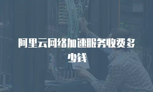 阿里云网络加速服务收费多少钱