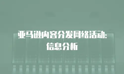 亚马逊内容分发网络活动：信息分析