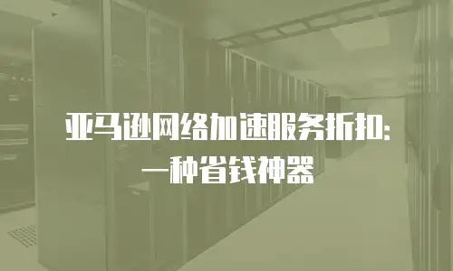 亚马逊网络加速服务折扣：一种省钱神器