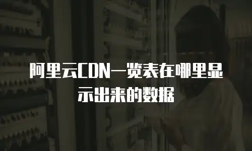 阿里云CDN一览表在哪里显示出来的数据