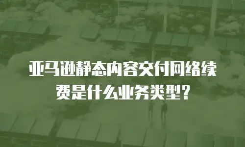 亚马逊静态内容交付网络续费是什么业务类型？