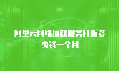 阿里云网络加速服务打折多少钱一个月
