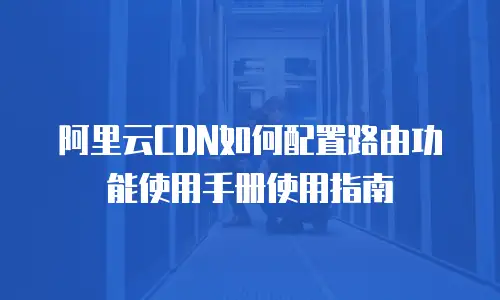 阿里云CDN如何配置路由功能使用手册使用指南
