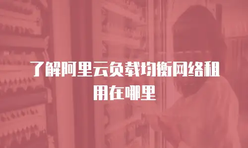 了解阿里云负载均衡网络租用在哪里