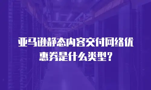 亚马逊静态内容交付网络优惠券是什么类型？