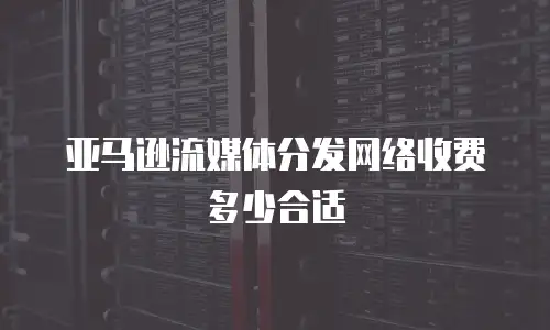 亚马逊流媒体分发网络收费多少合适