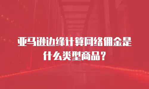 亚马逊边缘计算网络佣金是什么类型商品？