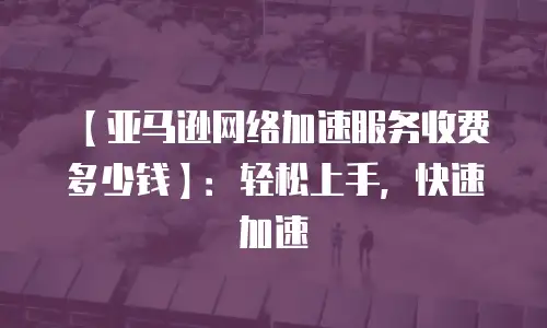 【亚马逊网络加速服务收费多少钱】：轻松上手，快速加速