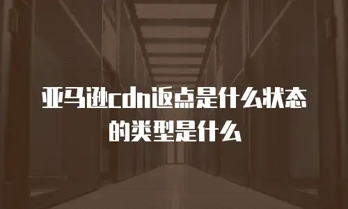 亚马逊cdn返点是什么状态的类型是什么