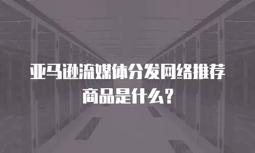 亚马逊流媒体分发网络推荐商品是什么？