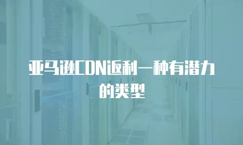 亚马逊CDN返利一种有潜力的类型