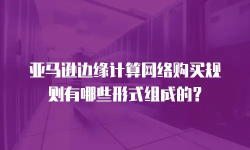 亚马逊边缘计算网络购买规则有哪些形式组成的？