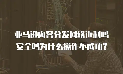亚马逊内容分发网络返利吗安全吗为什么操作不成功?