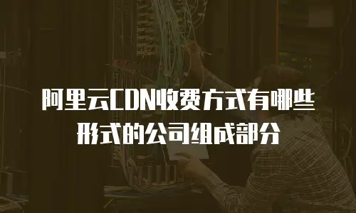 阿里云CDN收费方式有哪些形式的公司组成部分