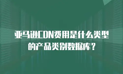 亚马逊CDN费用是什么类型的产品类别数据库？