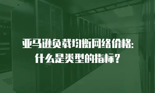亚马逊负载均衡网络价格：什么是类型的指标？