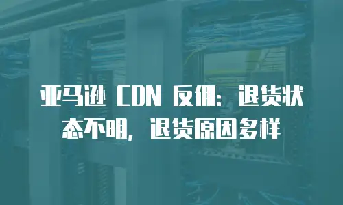 亚马逊 CDN 反佣：退货状态不明，退货原因多样