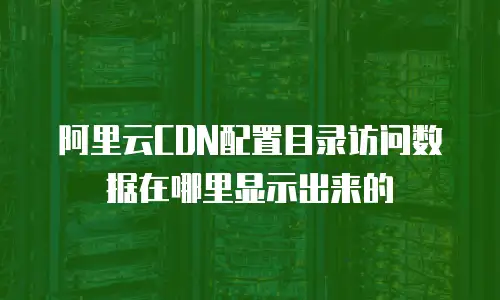 阿里云CDN配置目录访问数据在哪里显示出来的