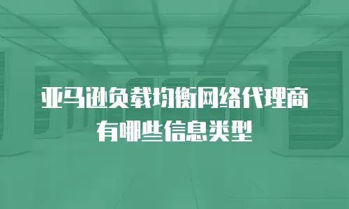 亚马逊负载均衡网络代理商有哪些信息类型