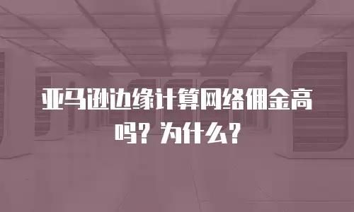 亚马逊边缘计算网络佣金高吗？为什么？