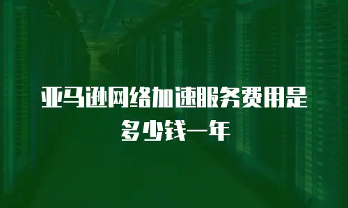 亚马逊网络加速服务费用是多少钱一年