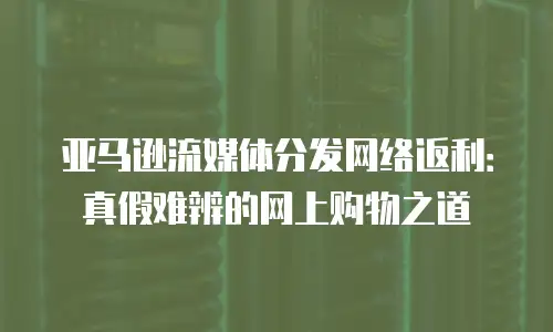 亚马逊流媒体分发网络返利：真假难辨的网上购物之道