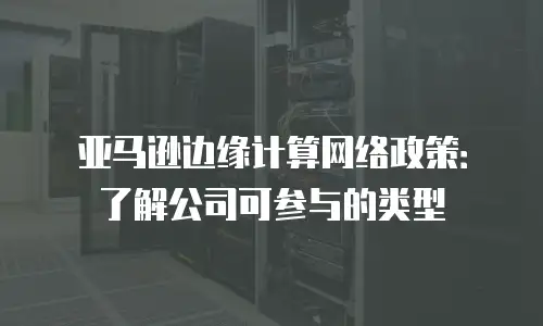 亚马逊边缘计算网络政策：了解公司可参与的类型