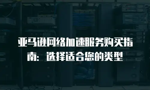 亚马逊网络加速服务购买指南：选择适合您的类型