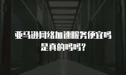 亚马逊网络加速服务便宜吗是真的吗吗？