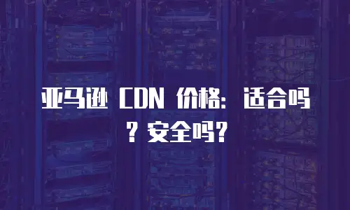 亚马逊 CDN 价格：适合吗？安全吗？