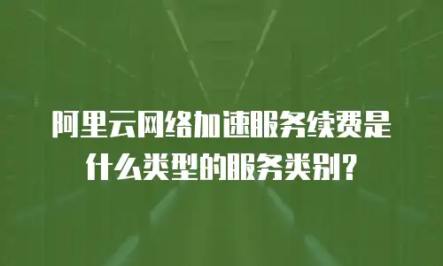 阿里云网络加速服务续费是什么类型的服务类别？