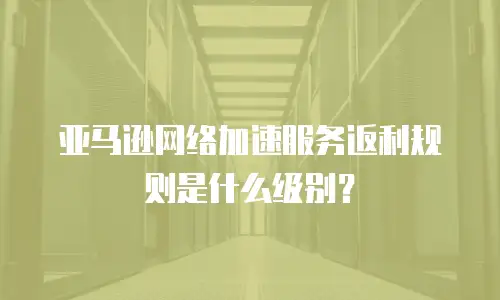 亚马逊网络加速服务返利规则是什么级别？